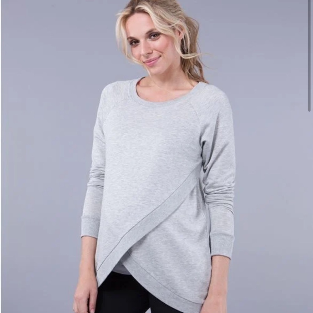 Seraphine crossover maternity sweatshirt